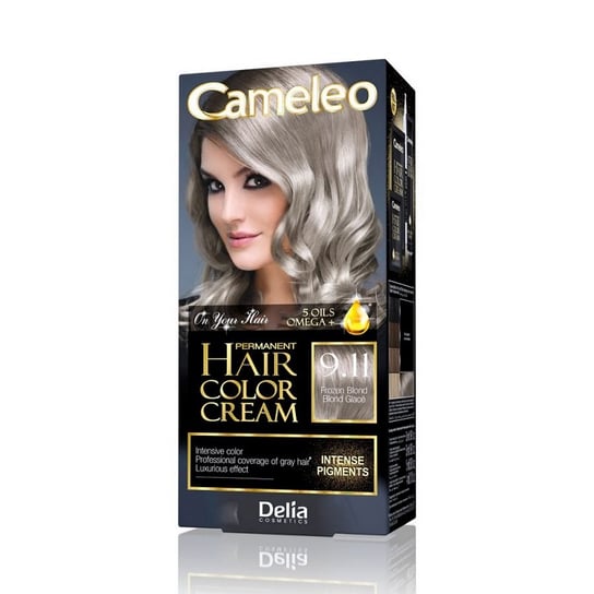 Delia Cosmetics, Cameleo Hair Color Cream, farba do włosów 9.11 Frozen Blond Delia