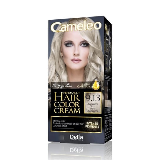 Delia Cosmetics, Cameleo Hair Color Cream, farba do włosów 9.13 Champagne Blond Delia