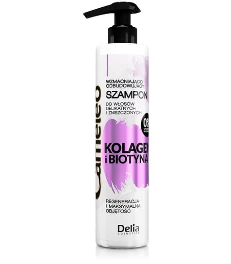 Delia Cosmetics, Cameleo Kolagen i Biotyna, szampon wzmacniająco-odbudowujący, 250 ml Delia