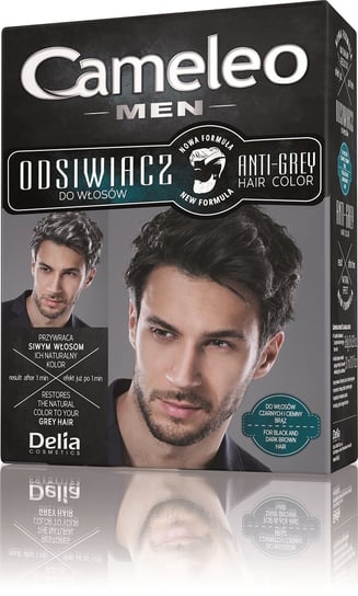 Delia Cosmetics, Cameleo, odsiwiacz dla mężczyzn do włosów czarnych i ciemnego brązu Delia