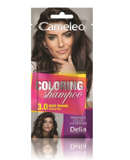 Delia Cosmetics, Cameleo, szampon koloryzujący, 3.0 Ciemny brąz Delia