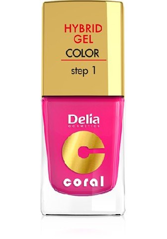 Delia Cosmetics, Coral Hybrid Gel, lakier do paznokci nr 03 róż, 11 ml Delia