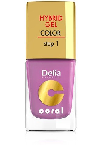 Delia Cosmetics, Coral Hybrid Gel, lakier do paznokci nr 05 róż pudrowy, 11 ml Delia