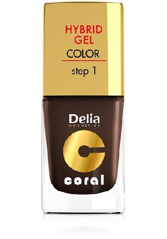 Delia Cosmetics, Coral Hybrid Gel, lakier do paznokci nr 07 ciemna czekolada, 11 ml Delia Cosmetics