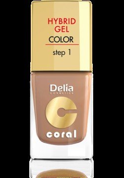 Delia Cosmetics, Coral Hybrid Gel, lakier do paznokci nr 19 ciepły beż, 11 ml Delia Cosmetics
