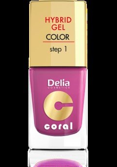 Delia Cosmetics, Coral Hybrid Gel, lakier do paznokci nr 21 fuksja, 11 ml Delia
