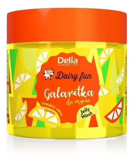 Delia Cosmetics, Dairy Fun, Galaretka do mycia ciała Kwaśna Mina, 350 g Delia Cosmetics