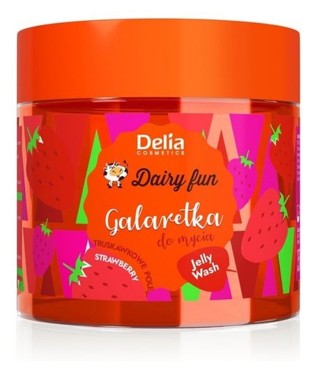 Delia Cosmetics, Dairy Fun, Galaretka do mycia ciała Truskawkowe Pole, 250 ml Delia Cosmetics