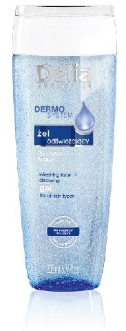 Delia Cosmetics, Dermo System, żel odświeżający do mycia twarzy, 200 ml Delia
