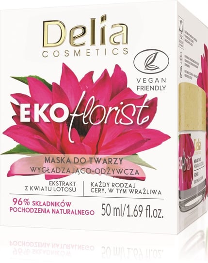 Delia Cosmetics Eko Florist Kwiat Lotosu Maska do twarzy wygładzająco - odżywcza 50ml Delia