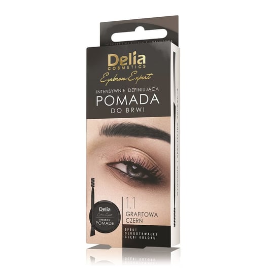 Delia Cosmetics, Eyebrow Expert, pomada do brwi Grafit, 2,5 g Delia
