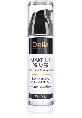 Delia Cosmetics, Free Skin, baza pod makijaż biała matująca i utrwalająca, 35 ml Delia Cosmetics