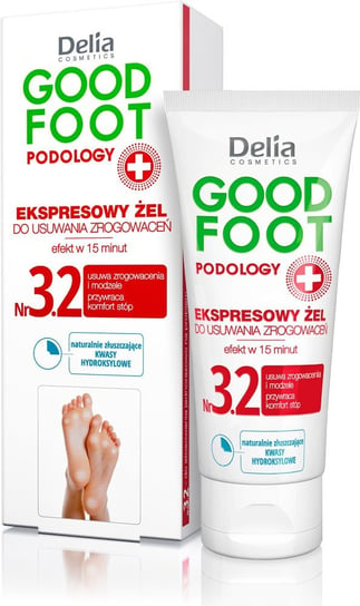 Delia Cosmetics, Good Foot Podology Nr 3.2, ekspresowy żel do usuwania zrogowaceń, 60 ml Delia