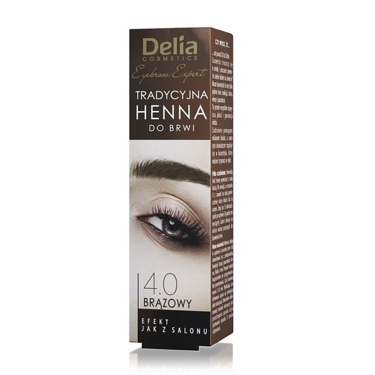 Delia, Cosmetics, henna do brwi tradycyjna brązowa, 2 g Delia