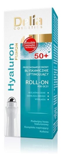 Delia Cosmetics, Hyaluron Fusion, roll-on liftingujący pod oczy 50+, 15 ml Delia