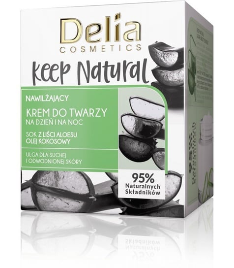 Delia Cosmetics, Keep Natural, nawilżający krem do twarzy na dzień i noc, 50 ml Delia