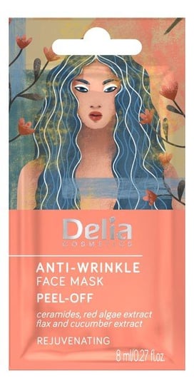 Delia Cosmetics, Maseczka na twarz przeciwzmarszczkowa, Peel-off, 8ml Delia Cosmetics