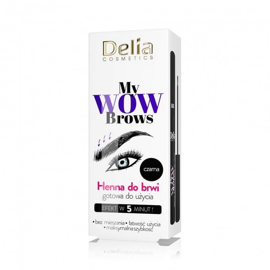 Delia Cosmetics, My Wow Brows, henna do brwi czarna, 6 ml Delia Cosmetics