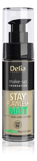 Delia Cosmetics, Stay Flawless Matt, podkład matujący 16H 406 Cookie, 30 ml Delia