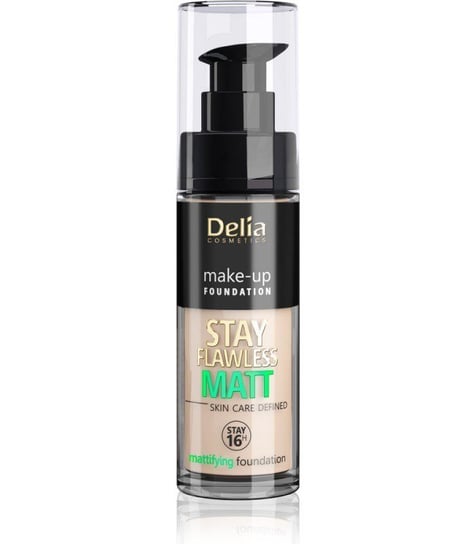 Delia Cosmetics, Stay Flawless Matt, Podkład matujący 16H nr 402 Light Beige, 30 ml Delia