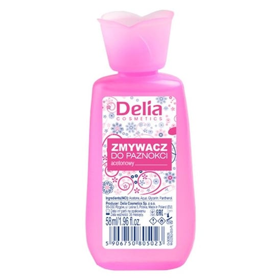 Delia Cosmetics, zmywacz do paznokci glicerynowy z acetonem, 58 ml Delia Cosmetics