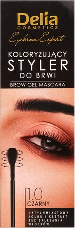 Delia, Eyebrow Expert, Koloryzujący styler do brwi 1.0, czarny, 11 ml Delia Cosmetics