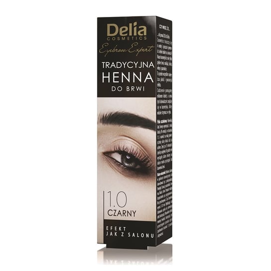Delia, henna tradycyjna do brwi czarna 1.0, 1 szt. Delia