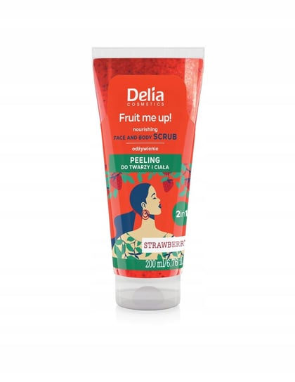 Delia, Peeling do twarzy Fruit me up!, Truskawka, 200ml Delia