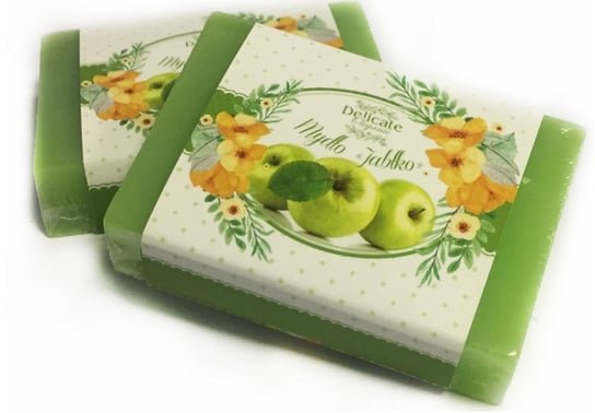 Delicate Organic, naturalne mydło w kostce Jabłko, 80 g Delicate Organic