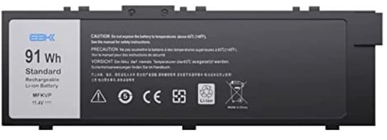 Dell Battery, 72WHR, 6 Cell, Dell