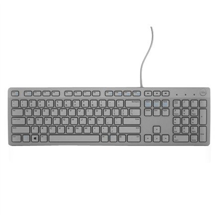 Dell KB216 Multimedia, Wired, Keyboard layout EN, Grey, English, Numeric keypad Dell
