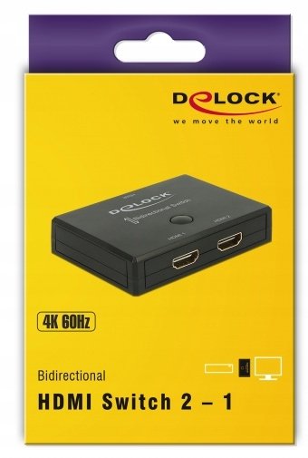 Delock 18749 Przełącznik Hdmi Dwukierunkowy 2-1 4K Delock