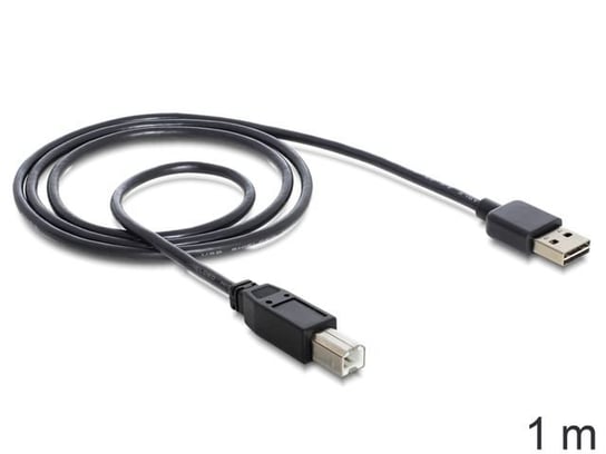 Delock, Kabel USB-A(m)->USB-B(m) 2.0 easy USB, czarny, 1 m Delock