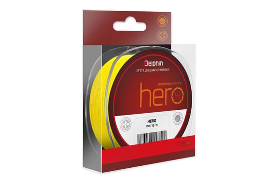 Delphin Hero 4 / Fluo Żółta 0,12Mm 8,2Kg  117M - Op.1 Sztuk Delphin