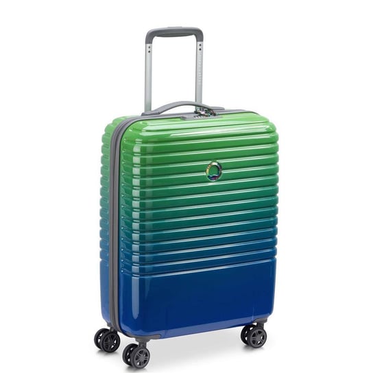 Delsey Caumartin Plus mała zielono - niebieska walizka kabinowa na kółkach 55 cm DELSEY