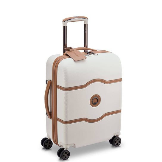 Delsey Chatelet Air 2.0 Mała twarda biała walizka kabinowa na kółkach 55 cm DELSEY