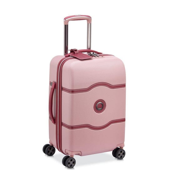 Delsey Chatelet Air 2.0 Mała twarda różowa walizka kabinowa na kółkach 55 cm DELSEY