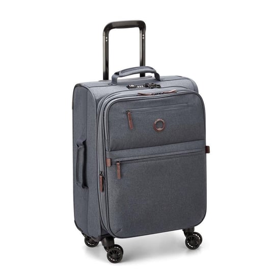 Delsey Maubert 2.0 mała antracytowa miękka walizka kabinowa na kółkach 55 cm DELSEY
