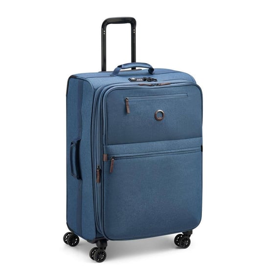 Delsey Maubert 2.0 średnia niebieska miękka walizka na kółkach 69 cm DELSEY