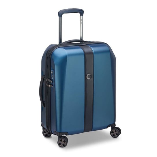 Delsey Promenade Hard mała niebieska walizka kabinowa na kółkach 55 cm DELSEY