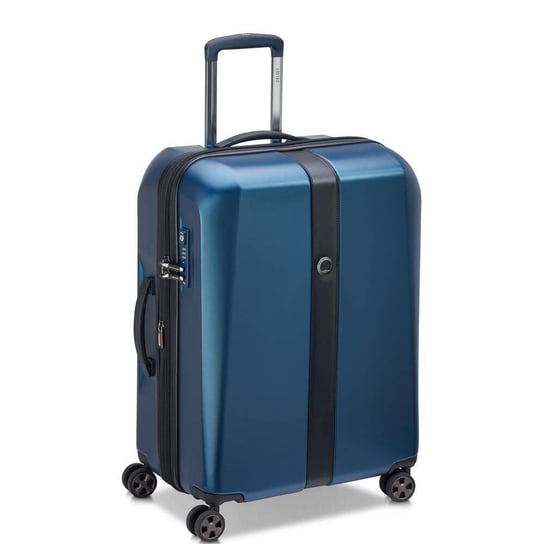 Delsey Promenade Hard średnia niebieska walizka na kółkach 66 cm DELSEY