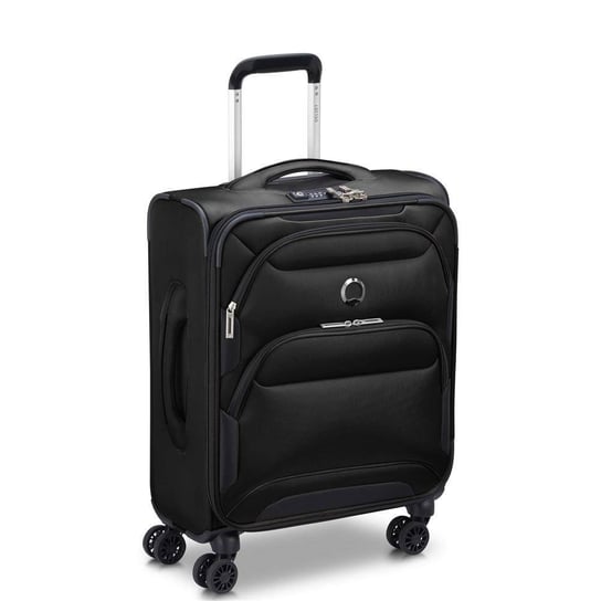 Delsey Sky Max 2.0 mała czarna walizka kabinowa na kółkach 55 cm DELSEY