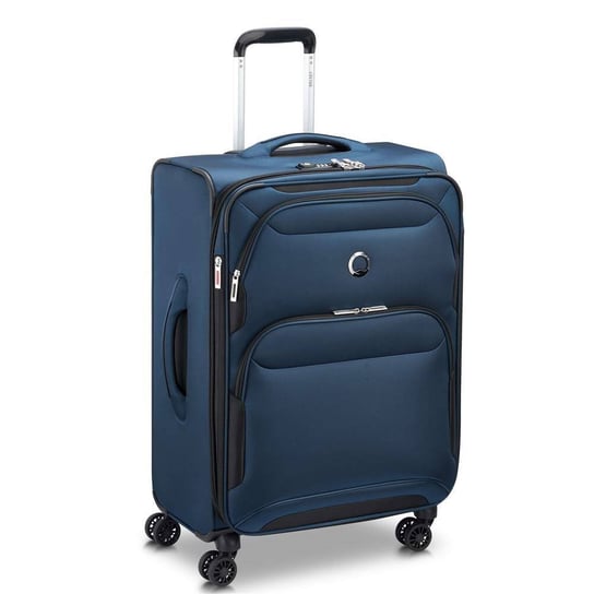 Delsey Sky Max 2.0 średnia niebieska walizka na kółkach 68 cm DELSEY