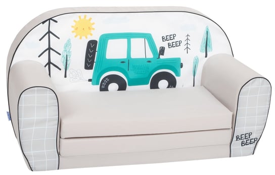 Delsit, Rozkładana sofa z pianki dla dziecka, Autko, DT2-22004 Delsit