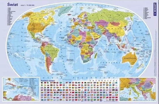 Demart Pap, Podkładka Na Biurko Mapa Polityczna Świata Demart PAP