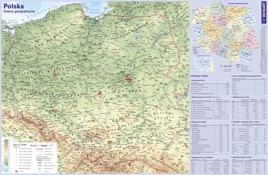 Demart PAP, Podkładka na biurko Mapa Polski Fizyczna Demart PAP