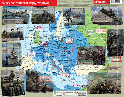 Demart, puzzle, Polacy na frontach II wojny światowej, 72 el. Demart