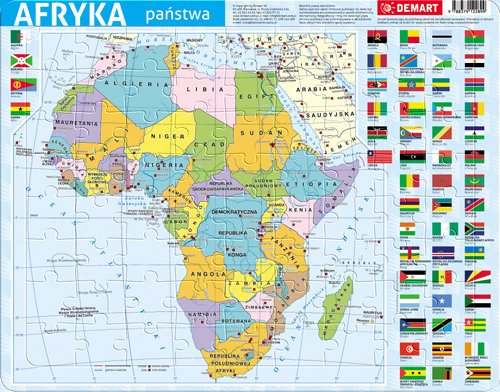 Demart, puzzle ramkowe Afryka, mapa polityczna Demart