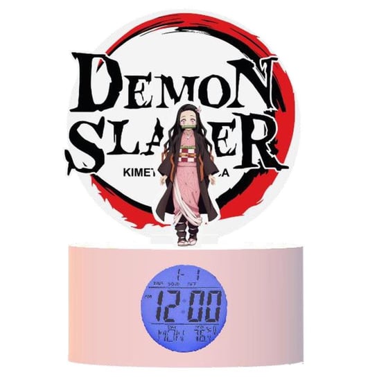 demon slayer - nezuko - budzik led z podświetleniem - 20cm Inna marka