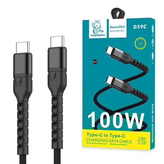 Denmen Kabel Usb Typ-C Do Typ-C  Czarny  D59C-B Denmen